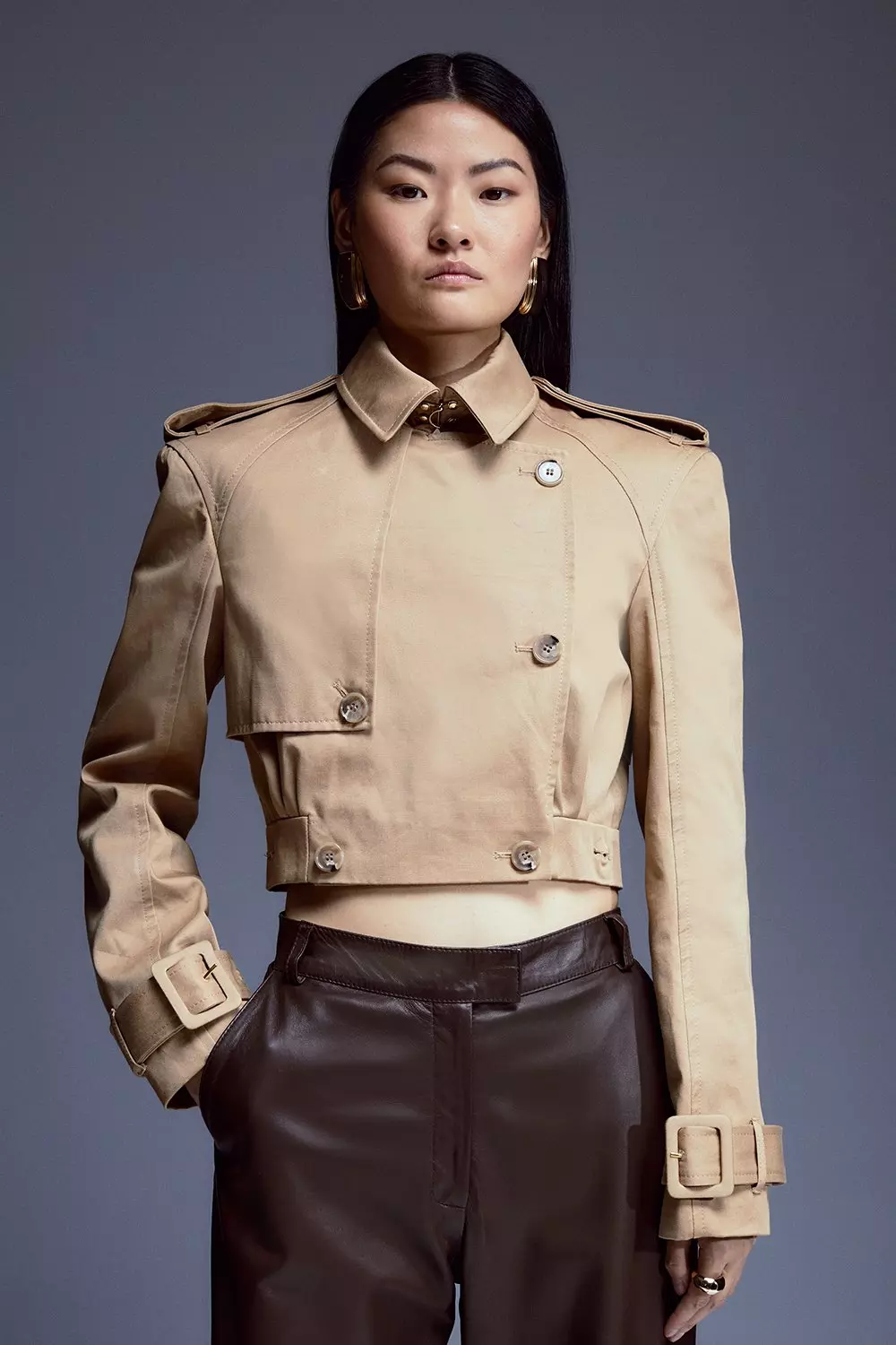 Karen millen camel hot sale trench coat