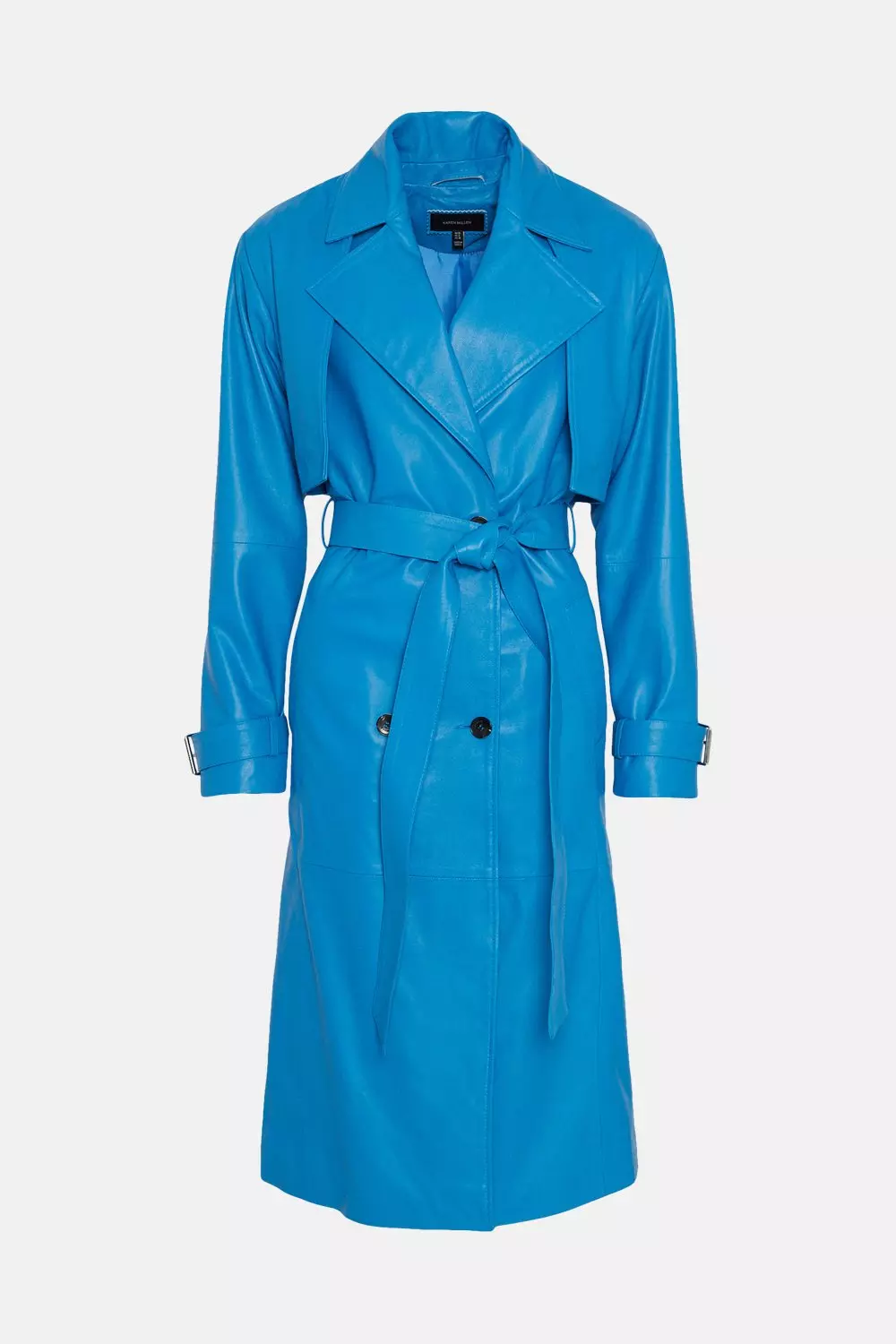 Leather Oversized Belted Trench Coat | Karen Millen