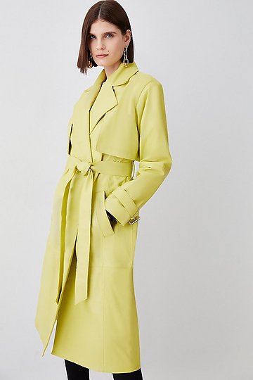 discount 80% Yellow XL WOMEN FASHION Coats NO STYLE NoName Trench coat 