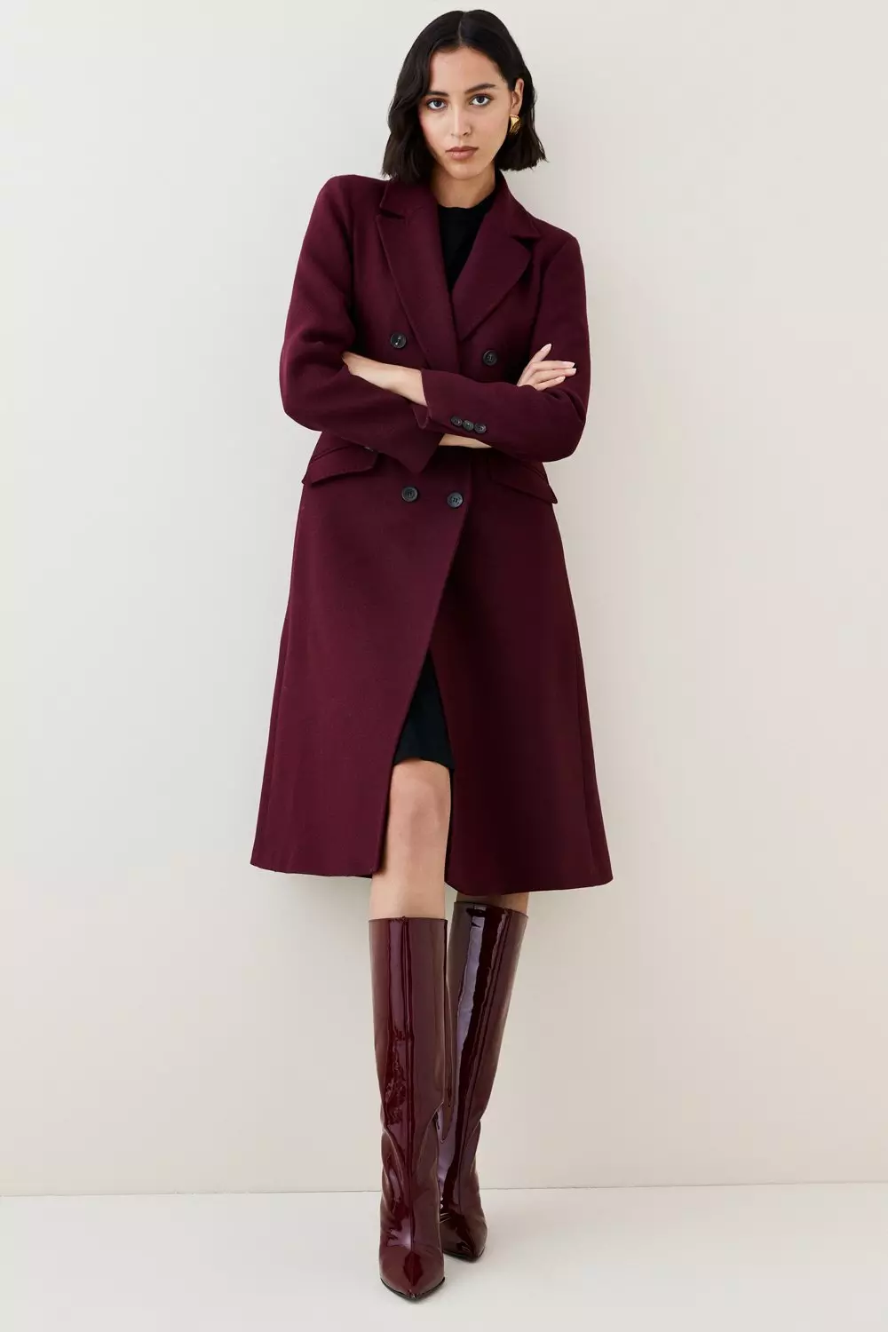 Curvy Wool Coat with 40% discount!