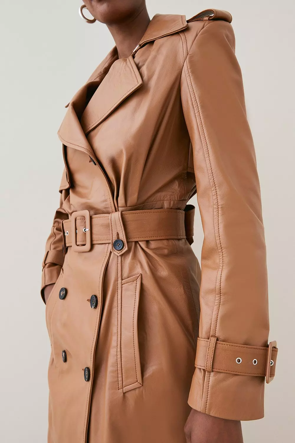 Leather Multiway Trench Coat