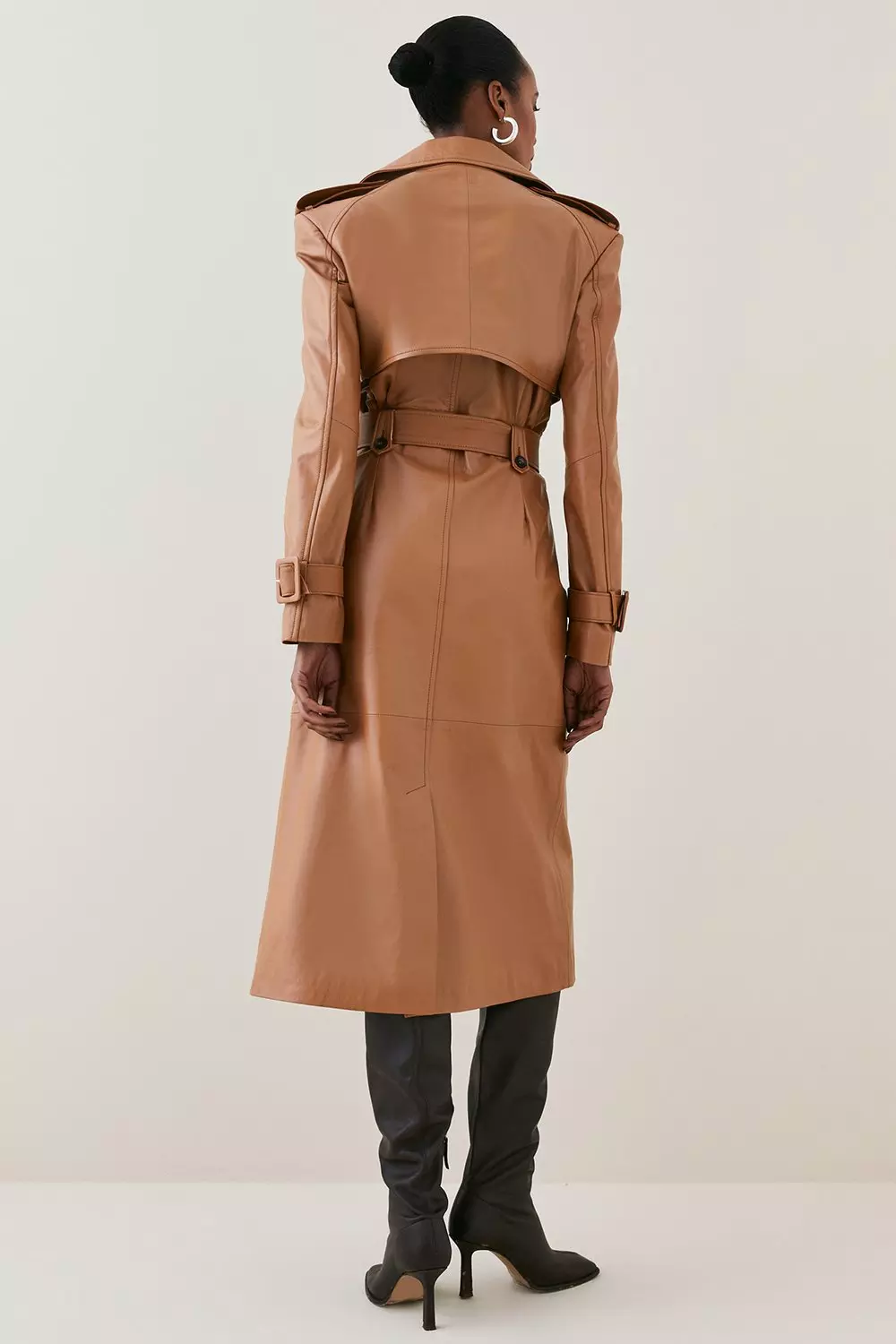 Leather Multiway Trench Coat | Karen Millen