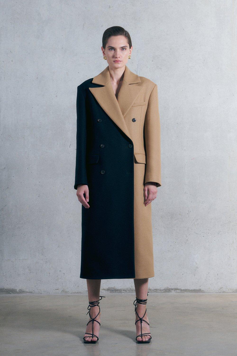 Celine colorblock outlet coat