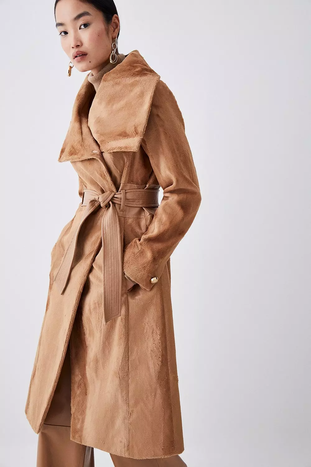 Karen millen pony fur on sale coat