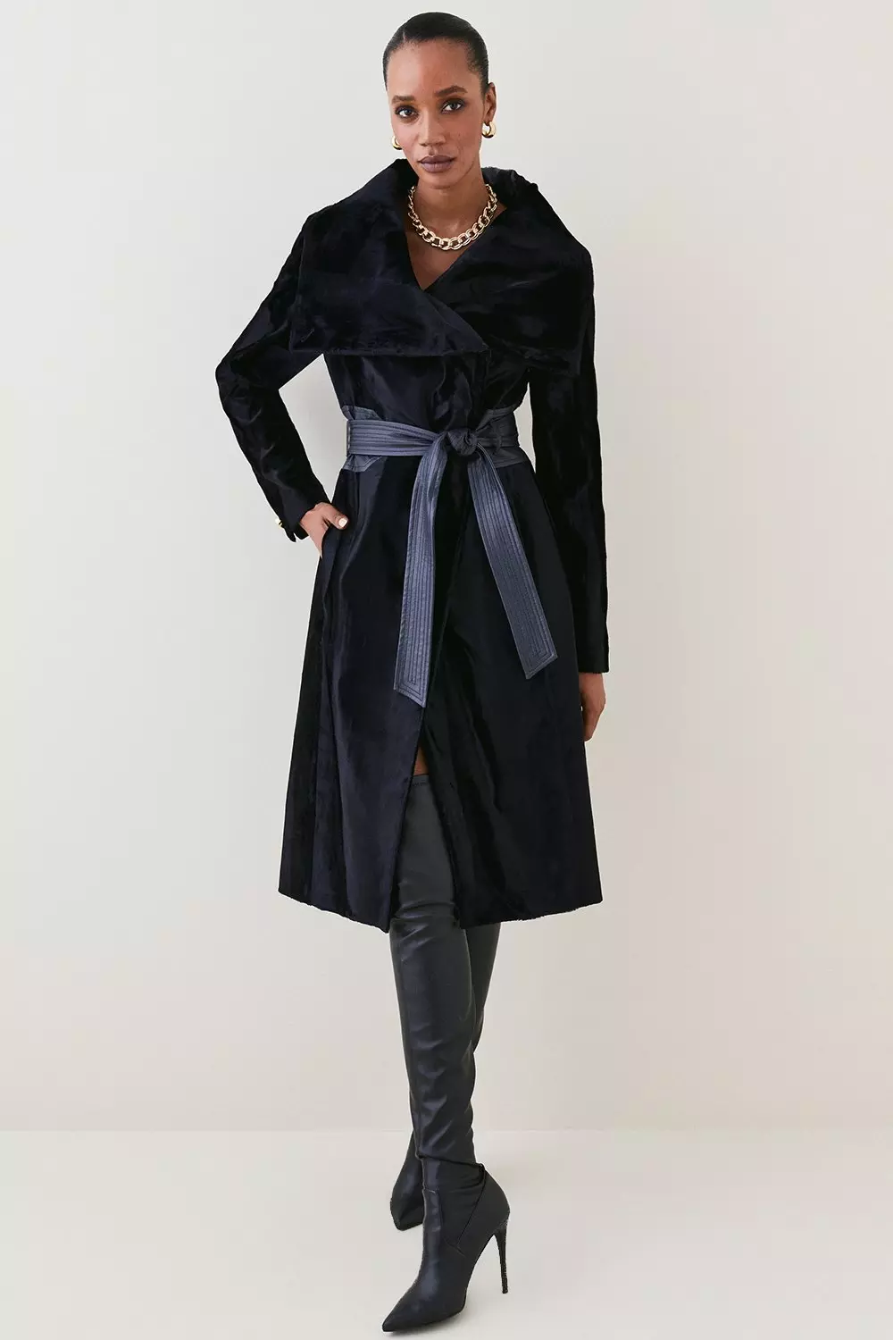 Karen millen hot sale wrap coat