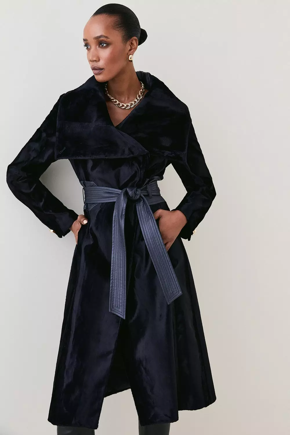 Karen millen wrap on sale coat