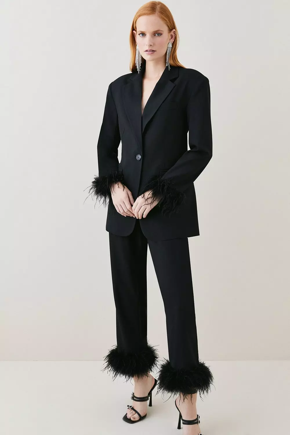 Topshop Petite Tailored single breasted blazer in Black