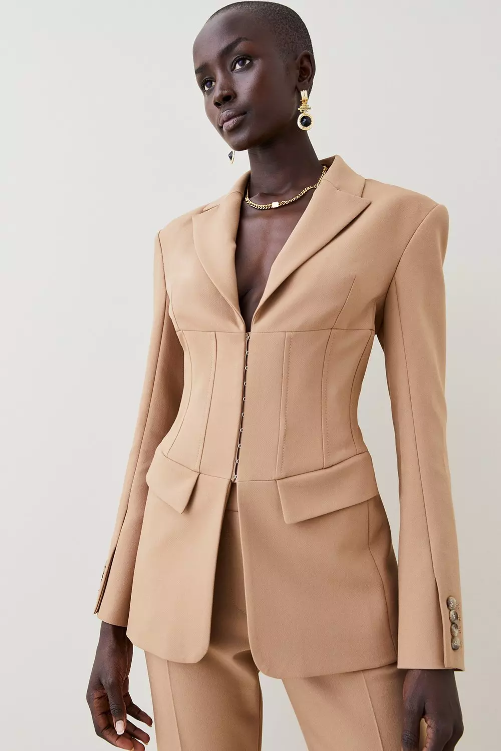 Corset Waisted Blazer | Karen Millen