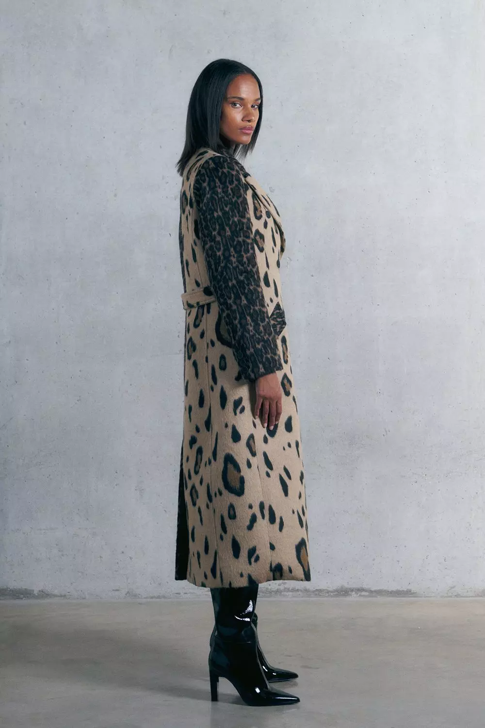 Karen millen leopard on sale print tailored coat