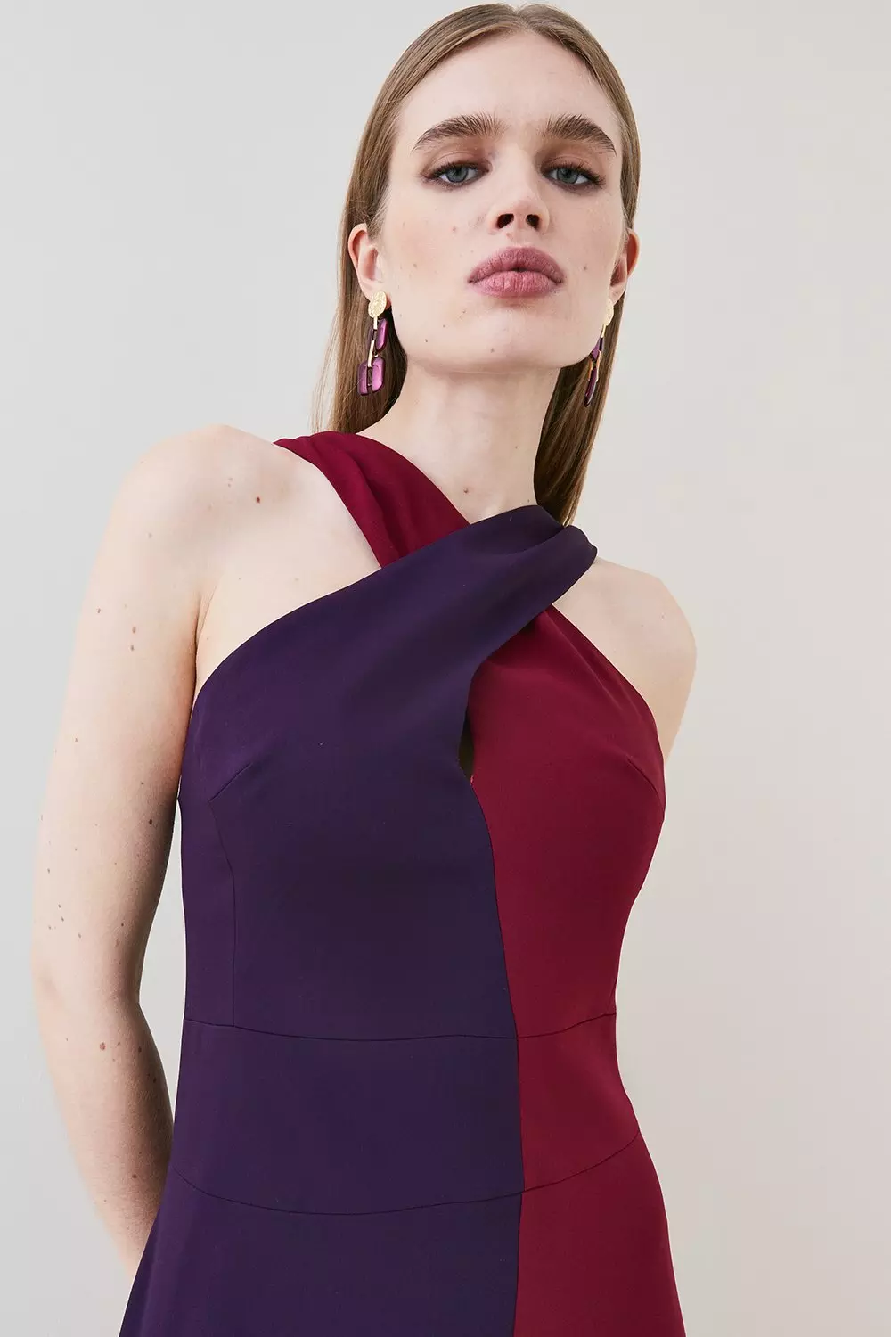 Karen millen outlet colourblock dress