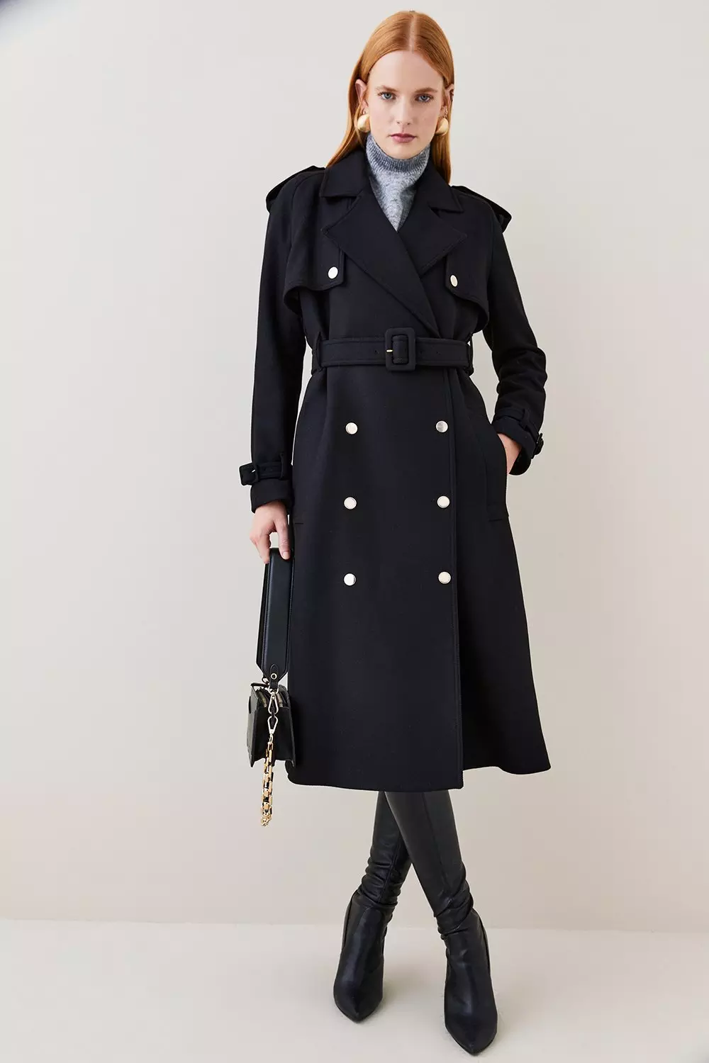 Karen millen classic outlet trench coat