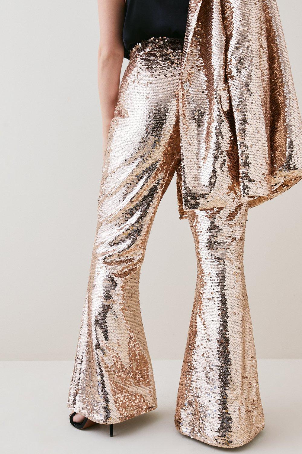 plus size glitter pants