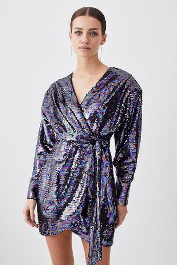 Petite Sequin Dresses | Karen Millen UK