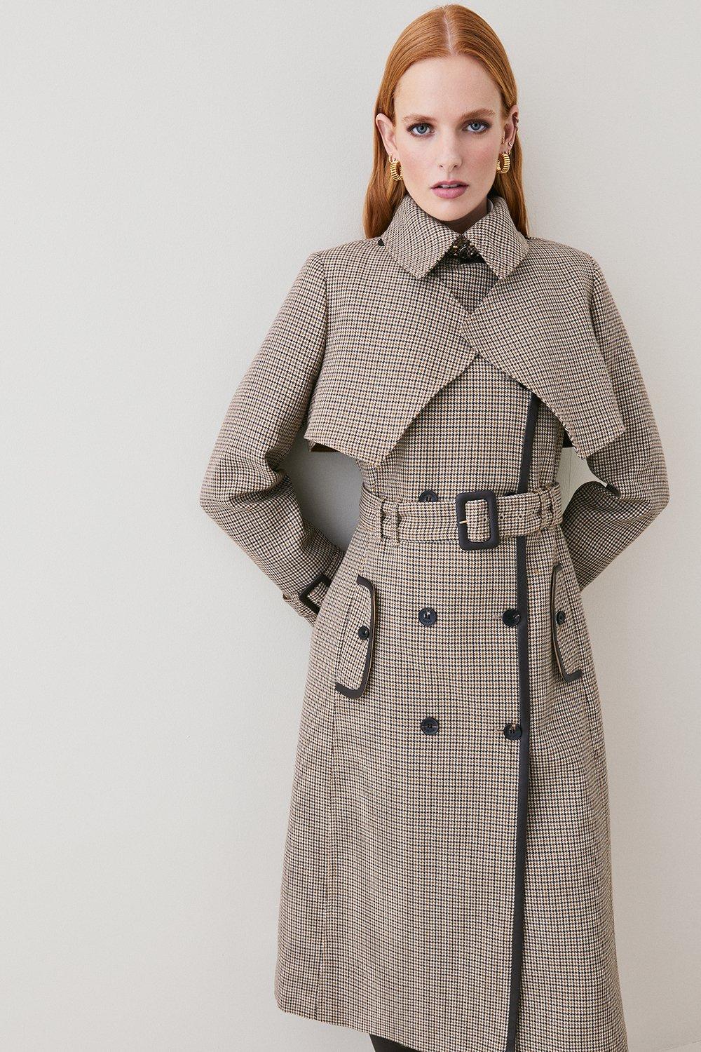 Trench a carreaux new arrivals