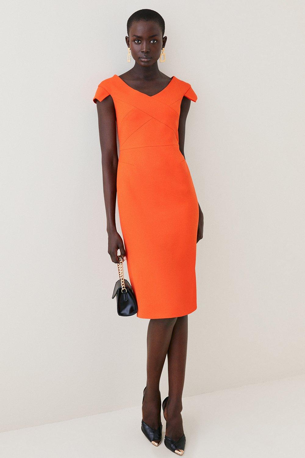 Orange Sheath Dress