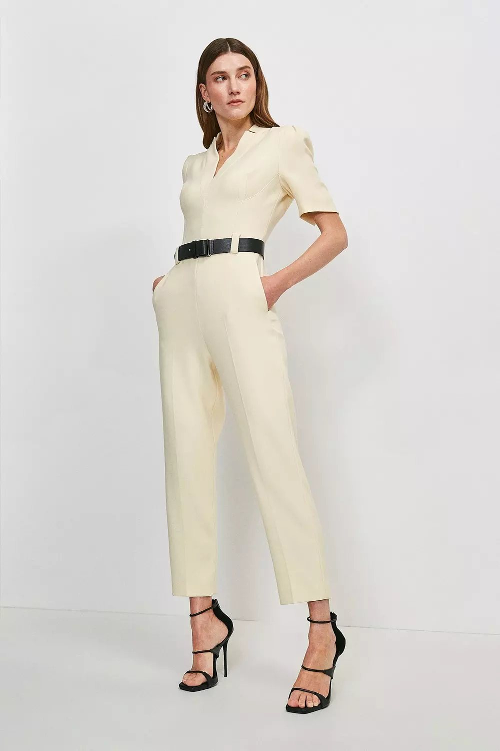 Petite Forever Belted Jumpsuit | Karen Millen