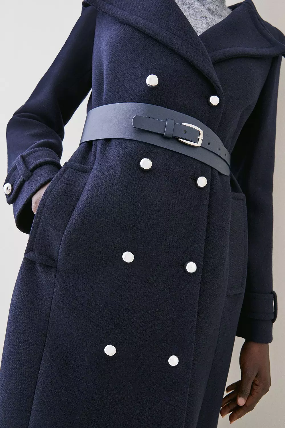 Karen millen 2025 tailored military coat