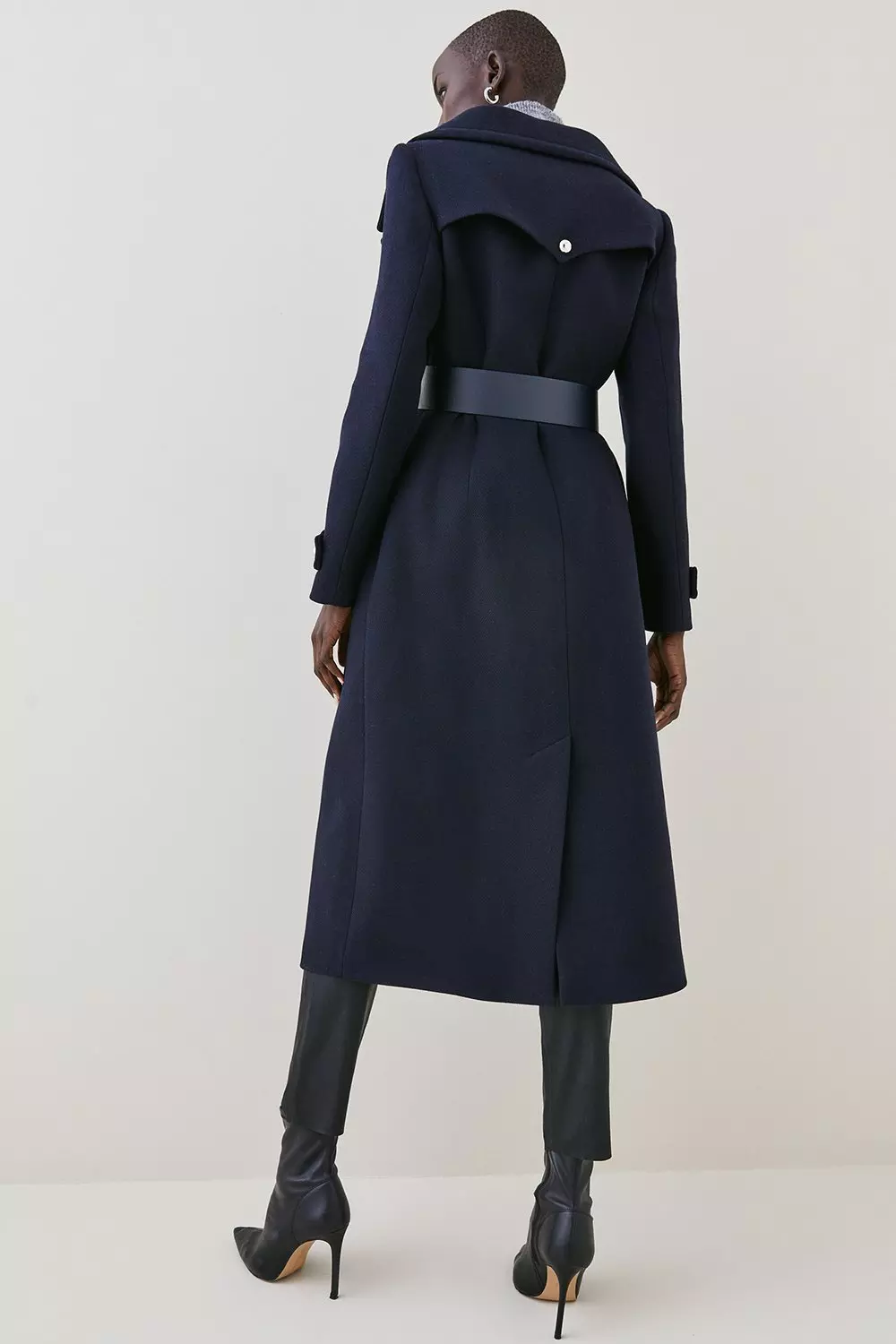 Italian Wool Belted Military Coat