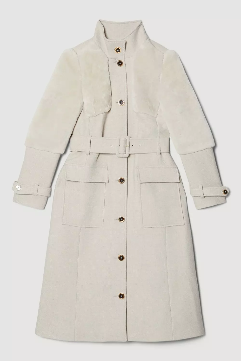 Karen millen sheepskin coat sales