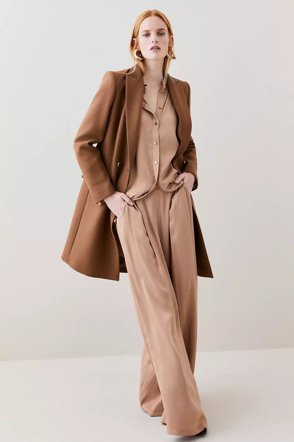 Karen Millen Women's Double Breasted Tailored Coat