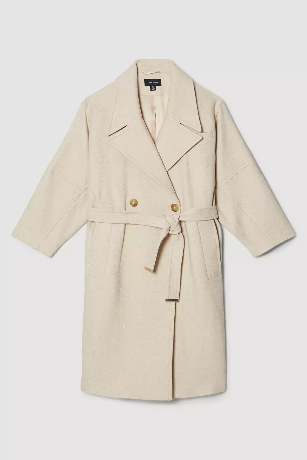 Italian Wool Raglan Sleeve Coat | Karen Millen