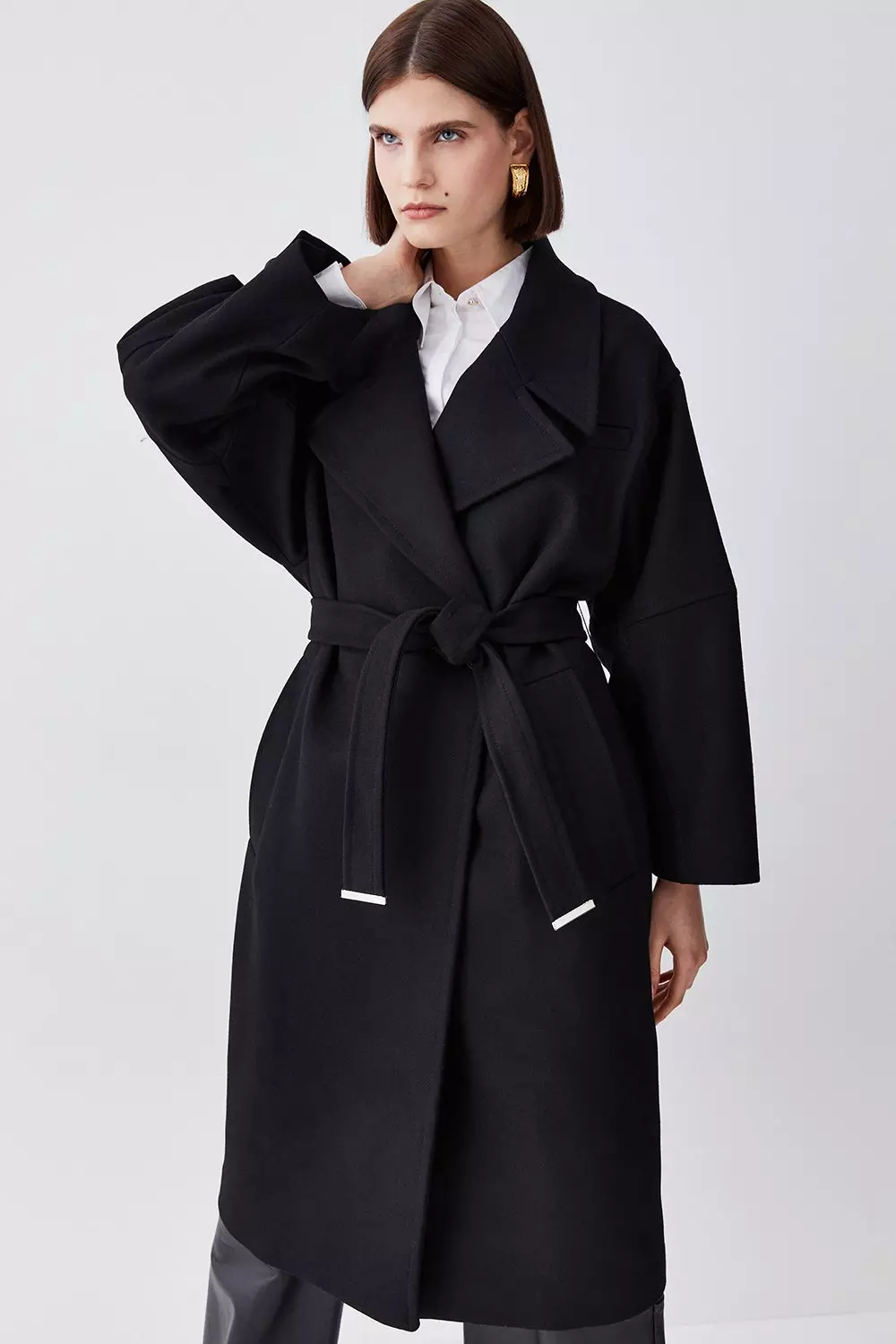 Raglan Robe Coat _ Black