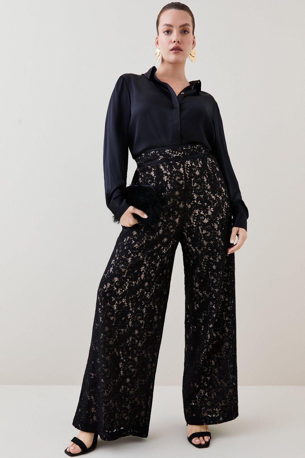 plus size glitter pants