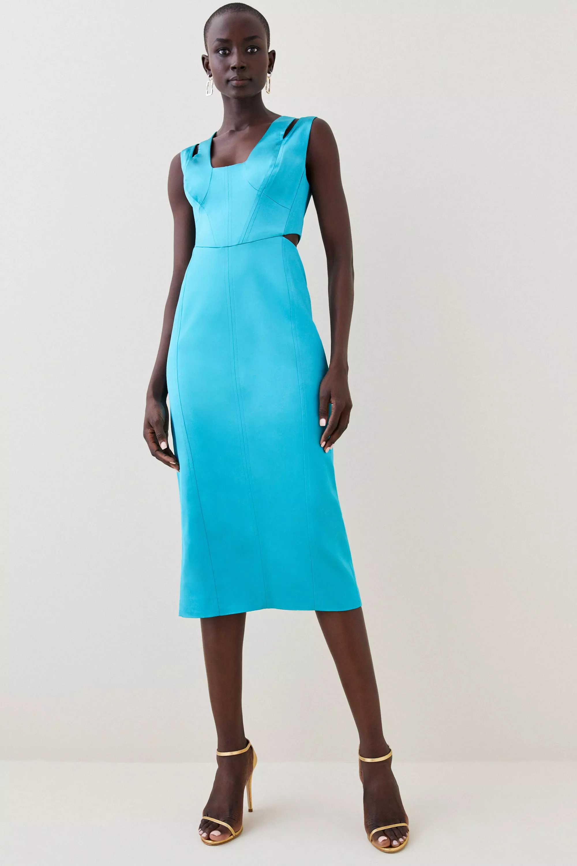 Structured 2024 satin dress