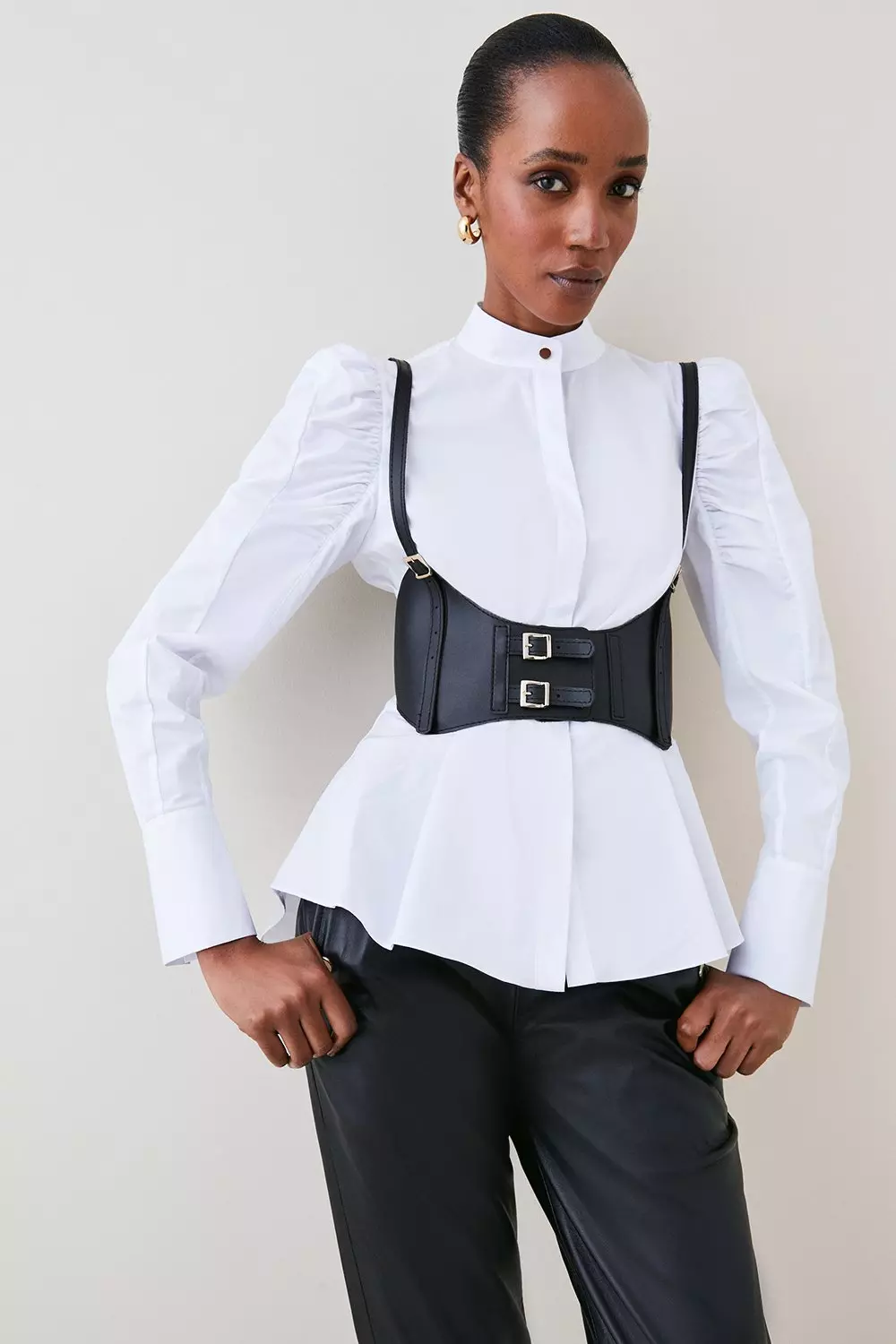 Lydia Millen Faux Leather Waist Corset