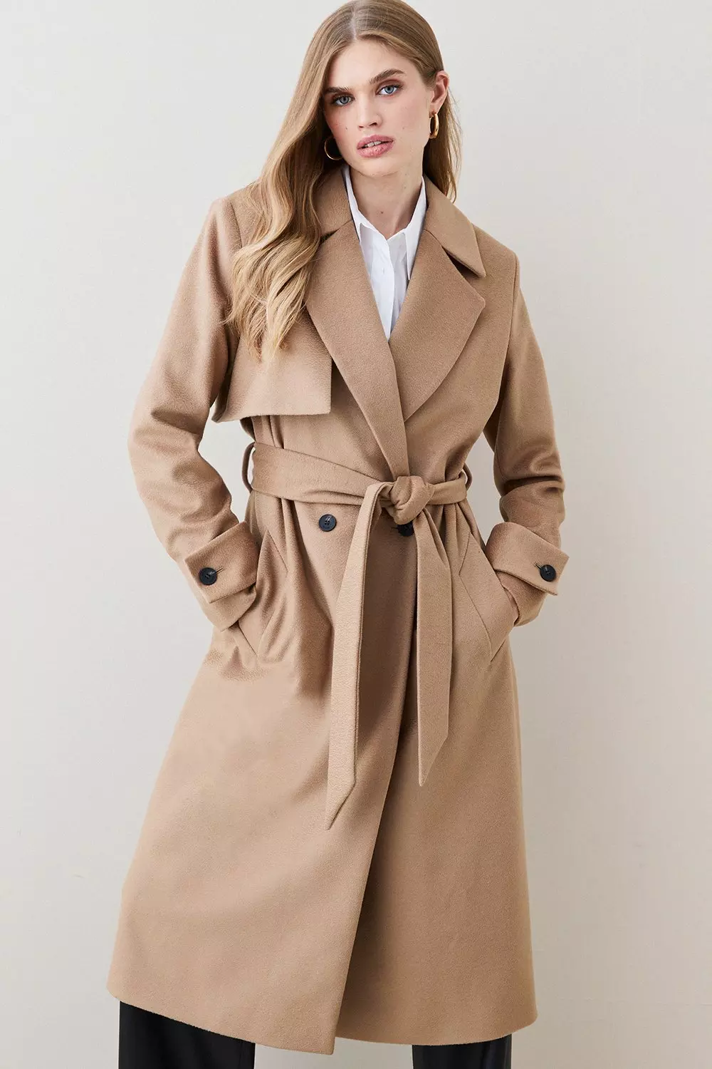 Petite beige hot sale coat