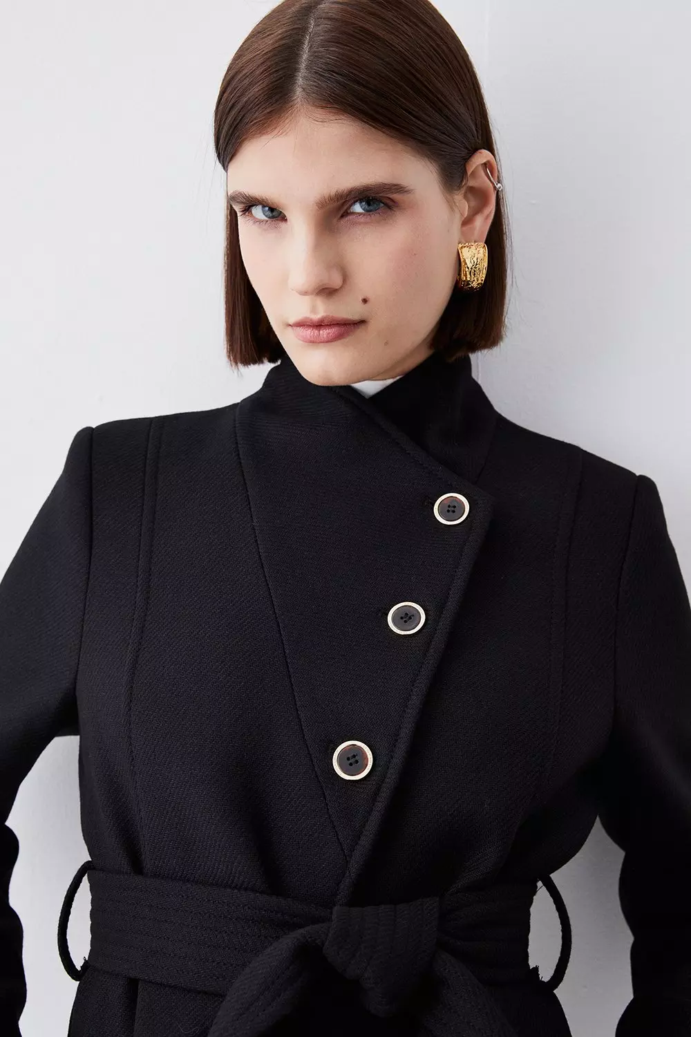 Belted Short Wrap Pea Coat - Ready-to-Wear 1A99KB
