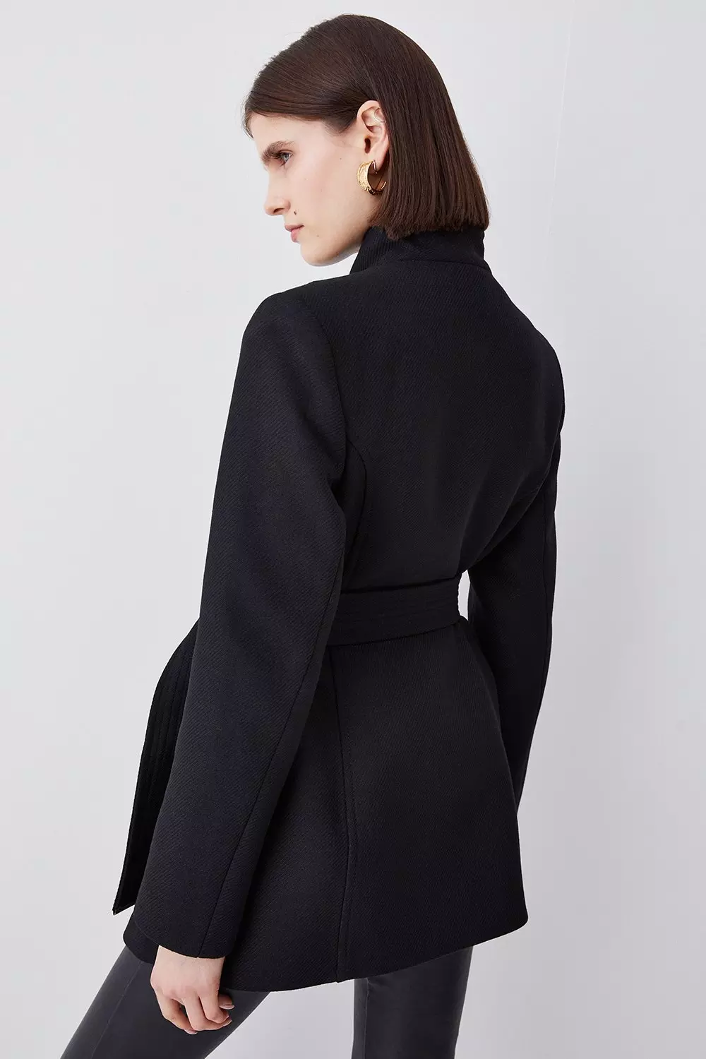 Belted Short Wrap Pea Coat - Ready-to-Wear 1A91SM