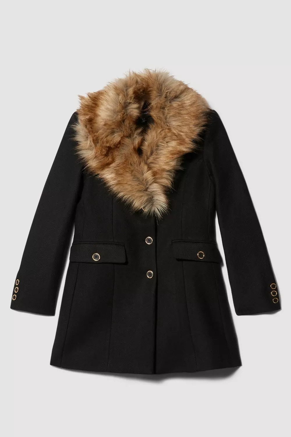 Kate spade faux outlet fur collar coat