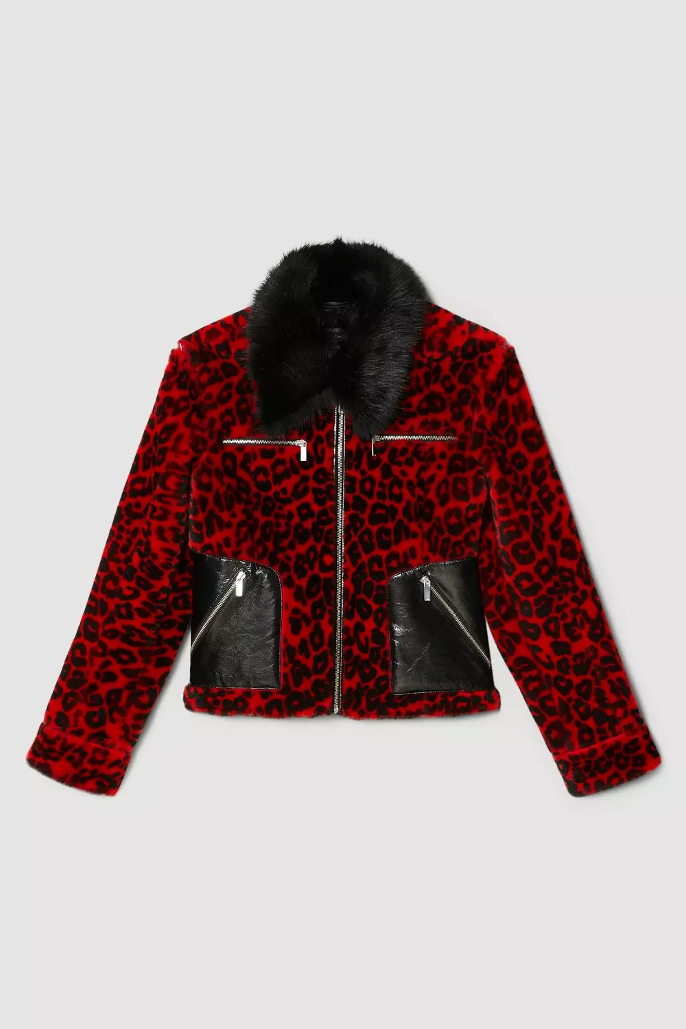 Karen millen faux fur hotsell leopard coat