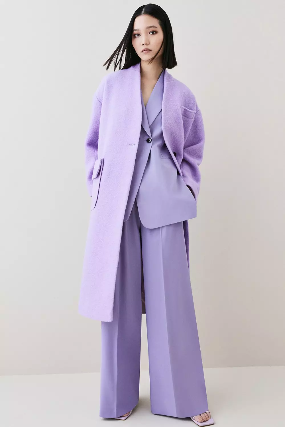 Karen millen shop aubergine coat