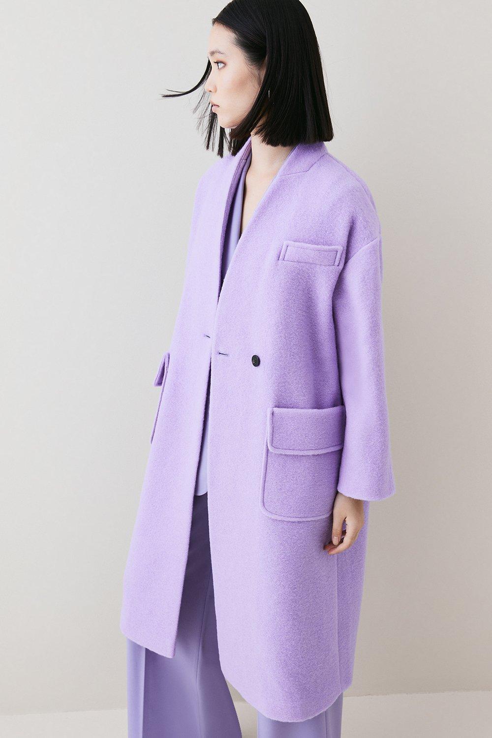 karen millen purple coat