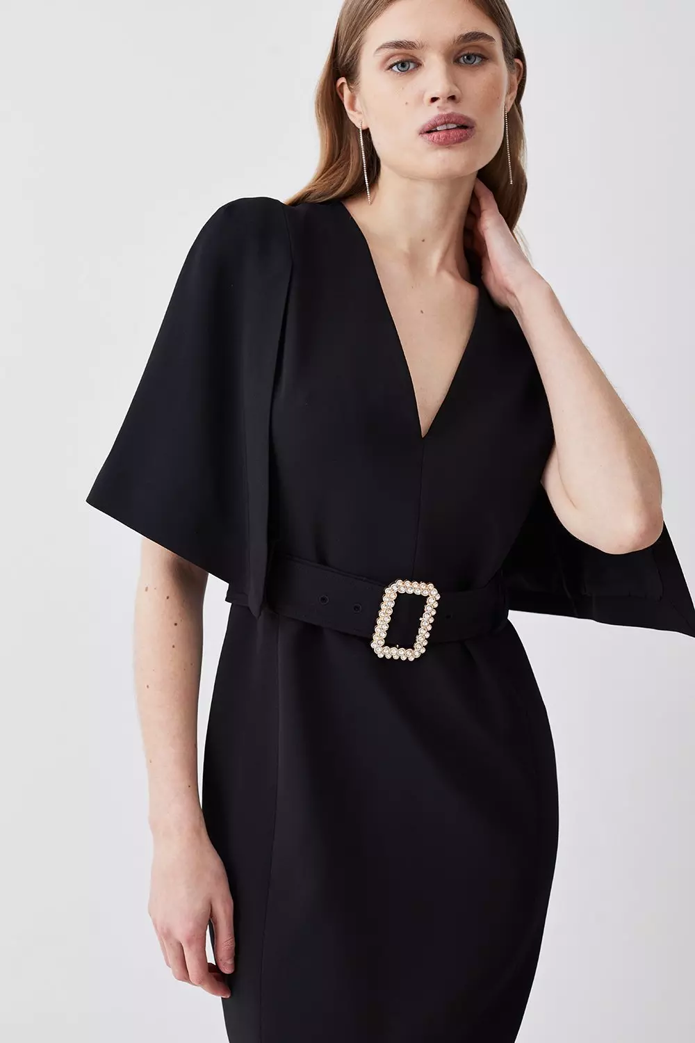 Karen millen v neck pencil dress sale