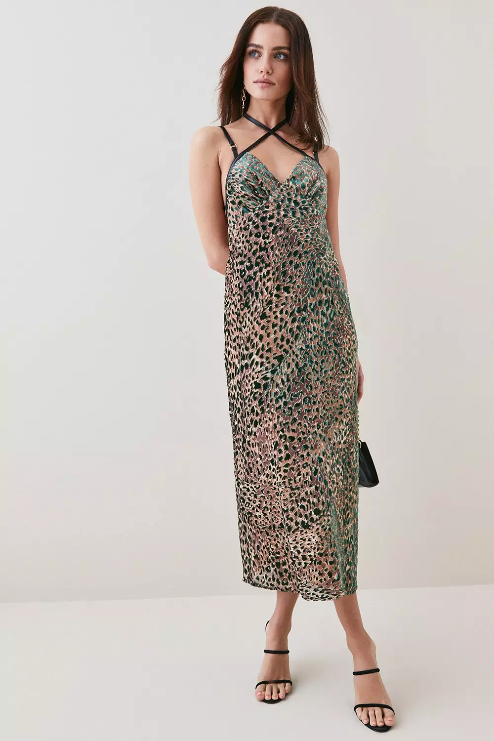 Karen millen leopard outlet print midi dress