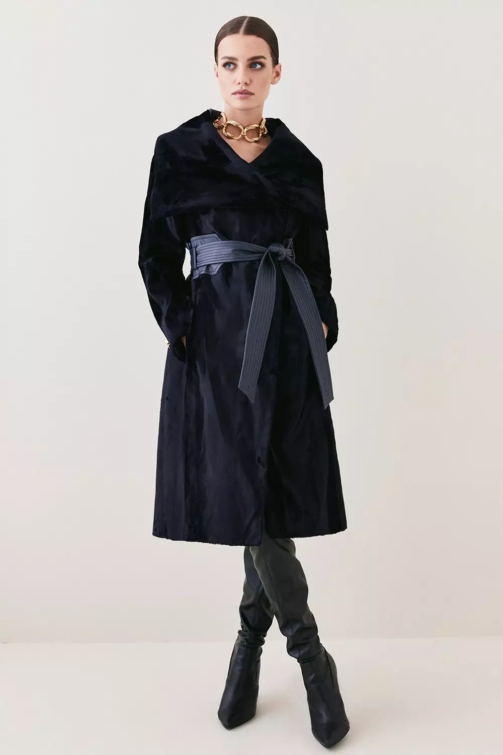 Karen millen wrap coat sale