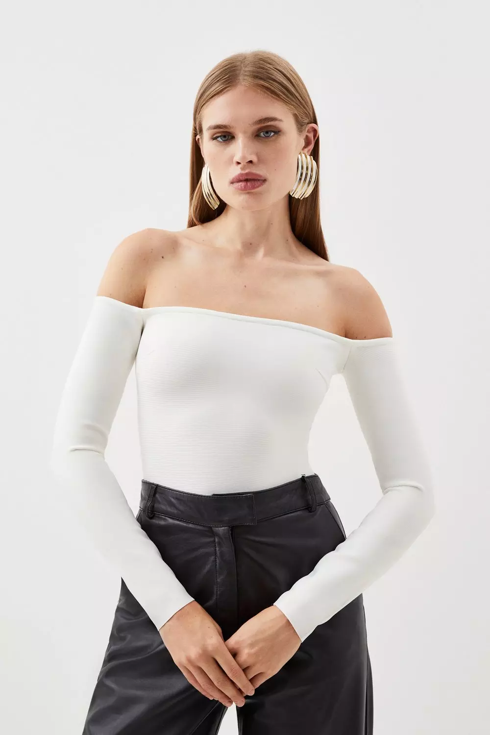 Long Sleeve Off the Shoulder Bodysuit 