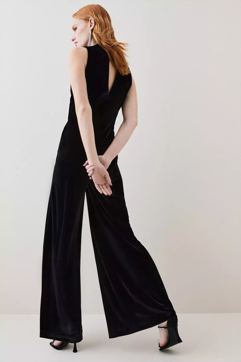 H and best sale m velvet jumpsuit