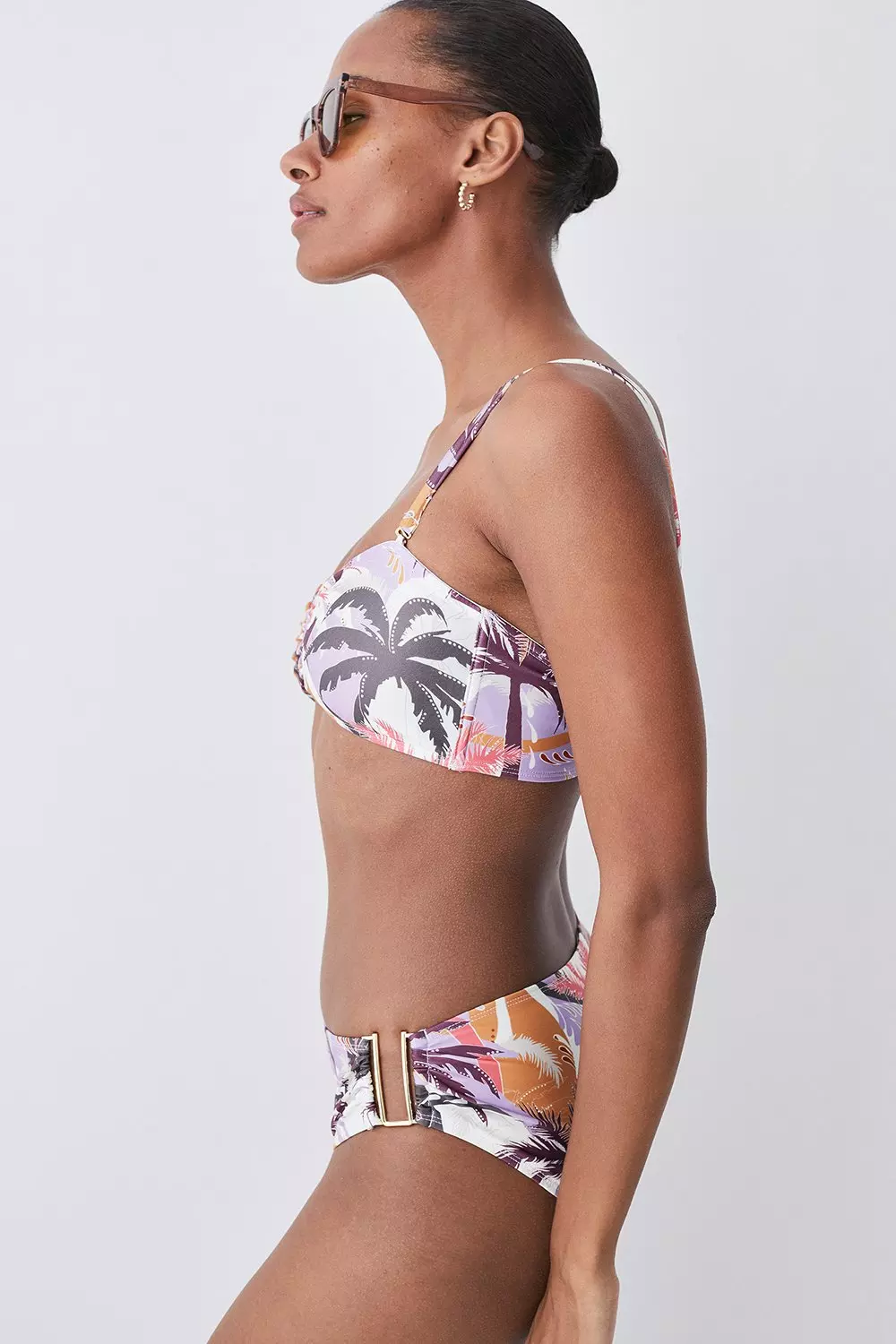 High waisted palm print on sale bikini