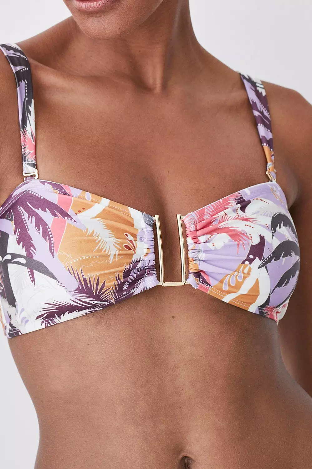 Palm print best sale bikini top