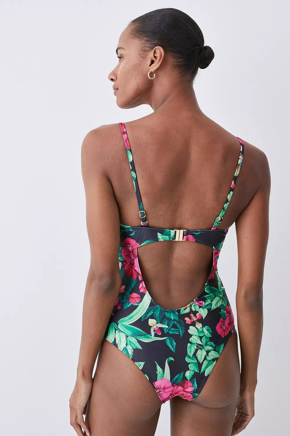 Multi Tropical Floral Swimming Costume