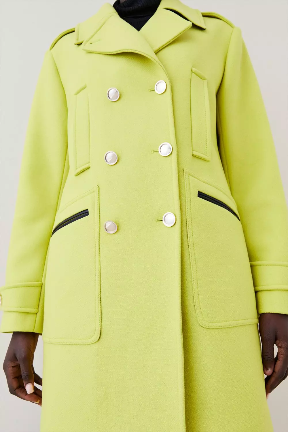 Lime green wool outlet coat