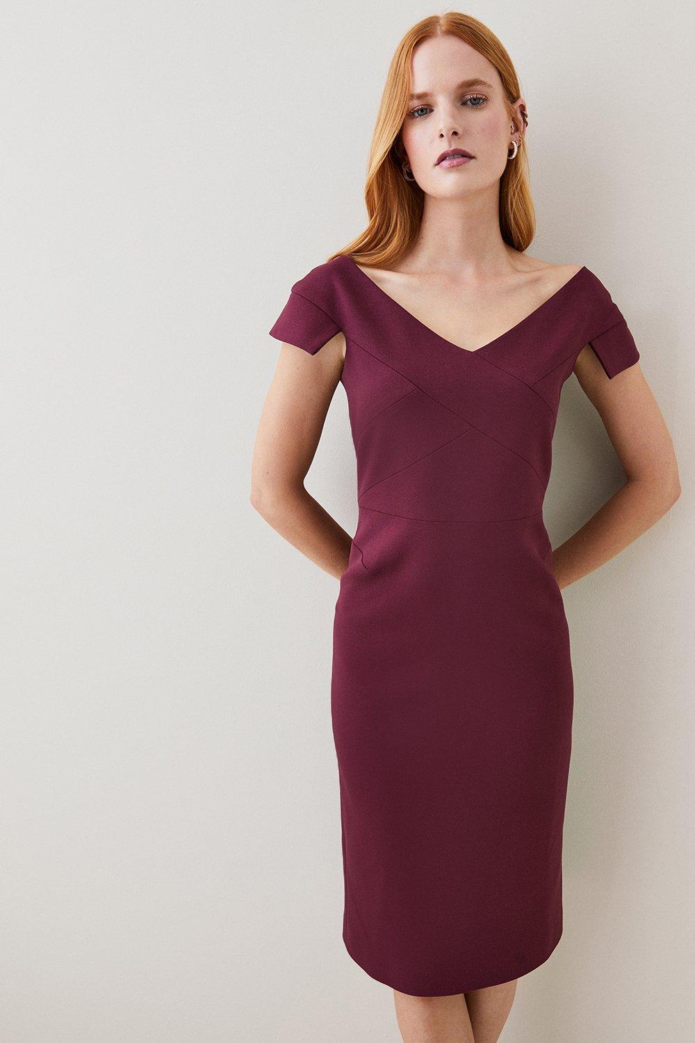 Karen millen 2024 maroon dress