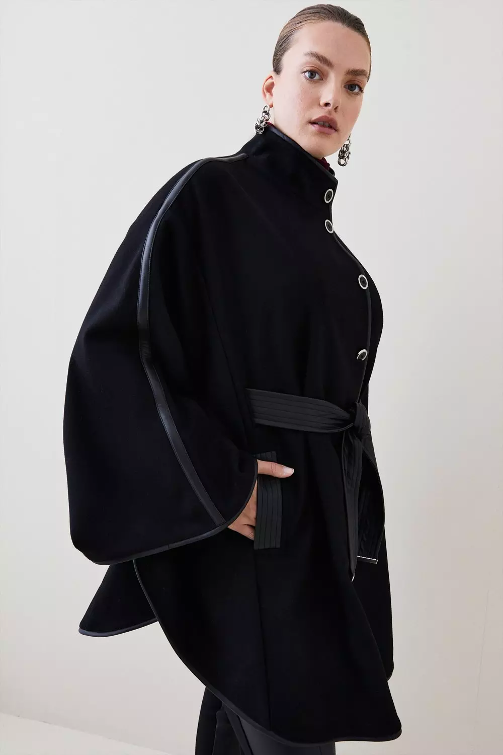 Plus size wool clearance cape