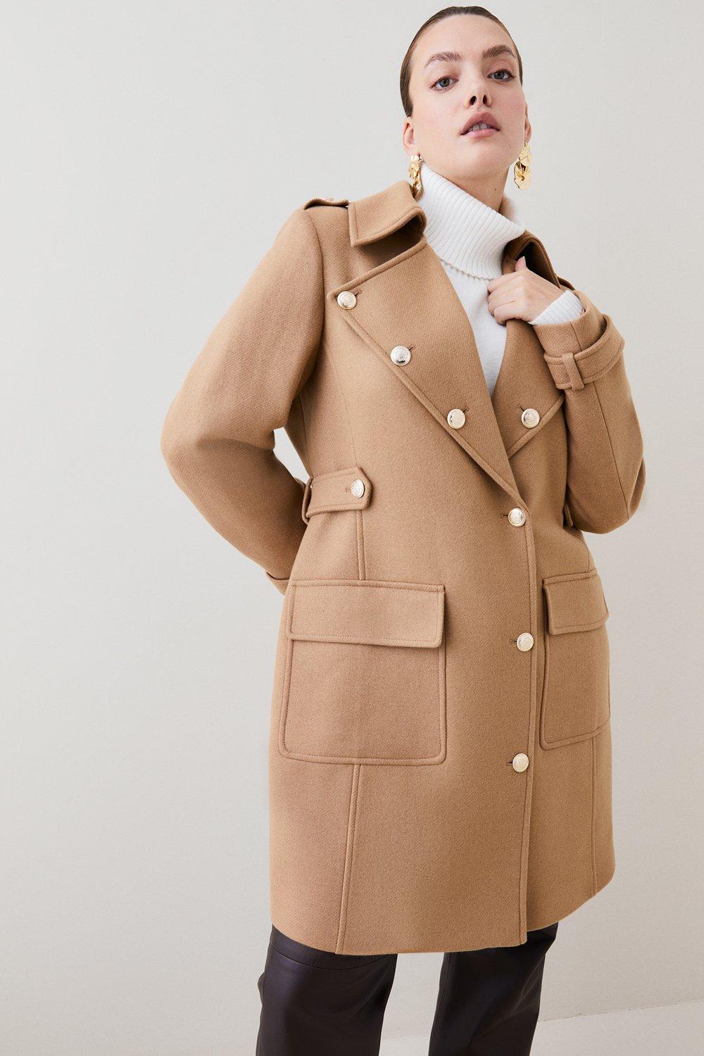 BGSD Women Victoria Wool Fitted Military Melton Coat – Luxury Lane