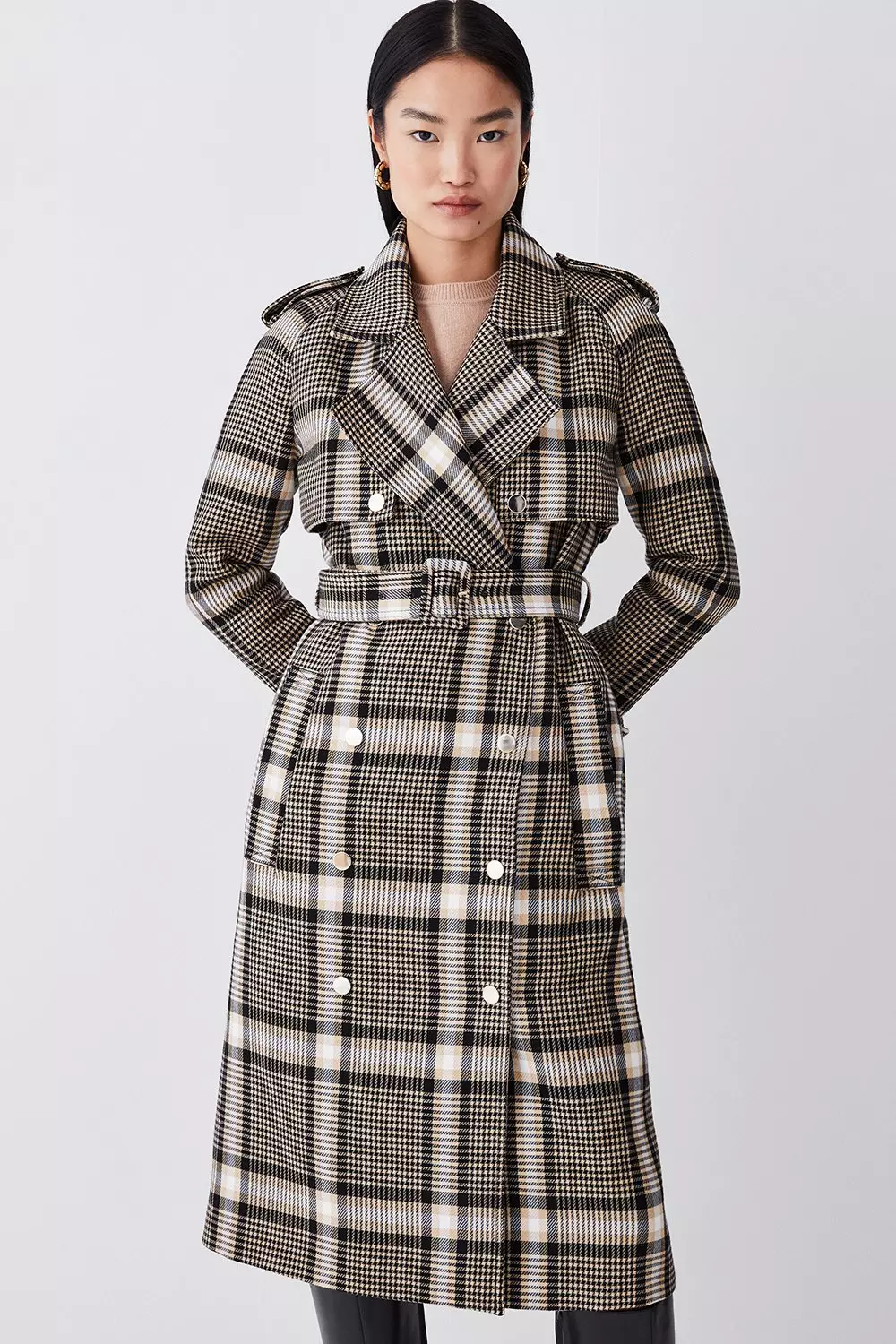 Tailored Classic Belted Trench Coat