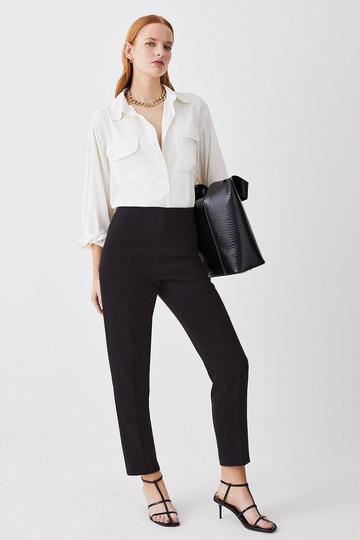 Compact Essential Tailored Slim Leg Trouser black